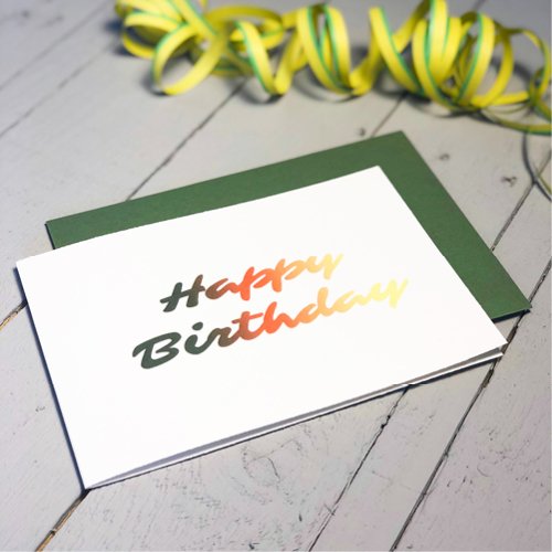 Grußkarte mit Farbverlauf  "Happy Birthday"